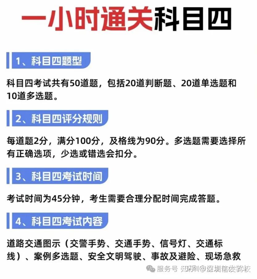 驾考科目四考试流程以及科目四通关速记技巧