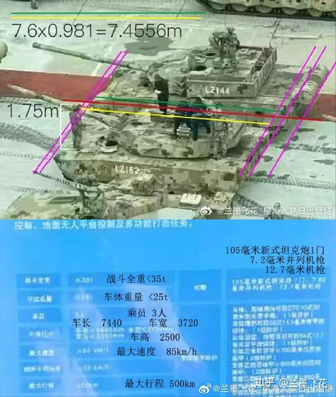 最接近真实的 ZTZ100式双离谱MBT尺寸/与实际误差1厘米 - 知乎