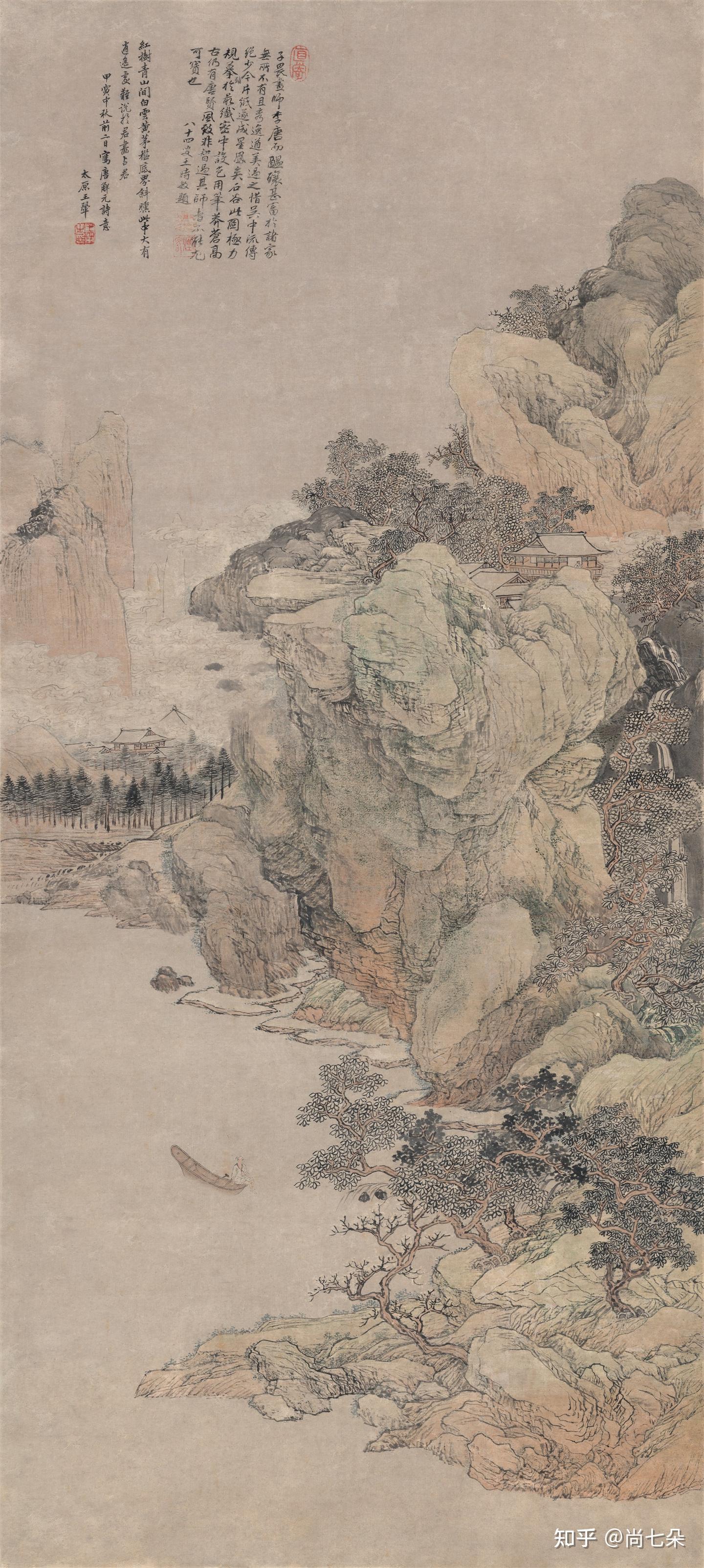 明代唐寅唐伯虎山水人物画古代高清国画图片保存- 知乎