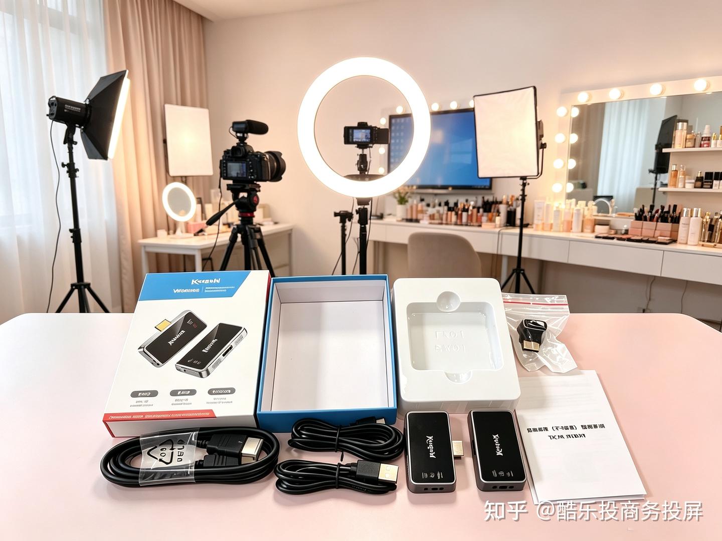 美妆直播间投屏怎么搭?安装教程和实际使用体验