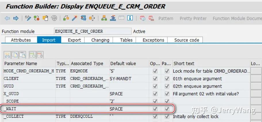 关于 SAP ABAP Enqueue Function Module 的输入参数 _wait - 知乎