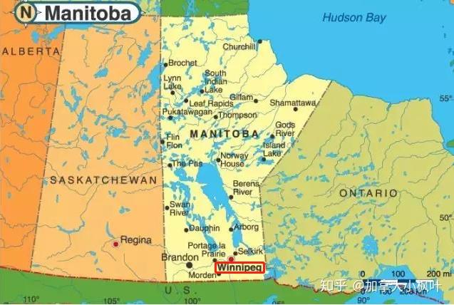 加拿大温尼伯地理位置图片