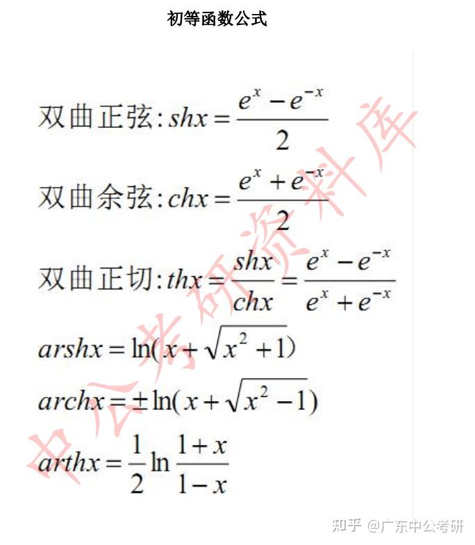 【数学公式】考研数学冲刺备考:常用公式大盘点(含PDE文档) - 知乎