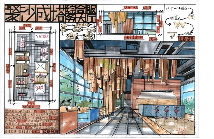 室内考研方案活动中心空间设计！！ - 知乎