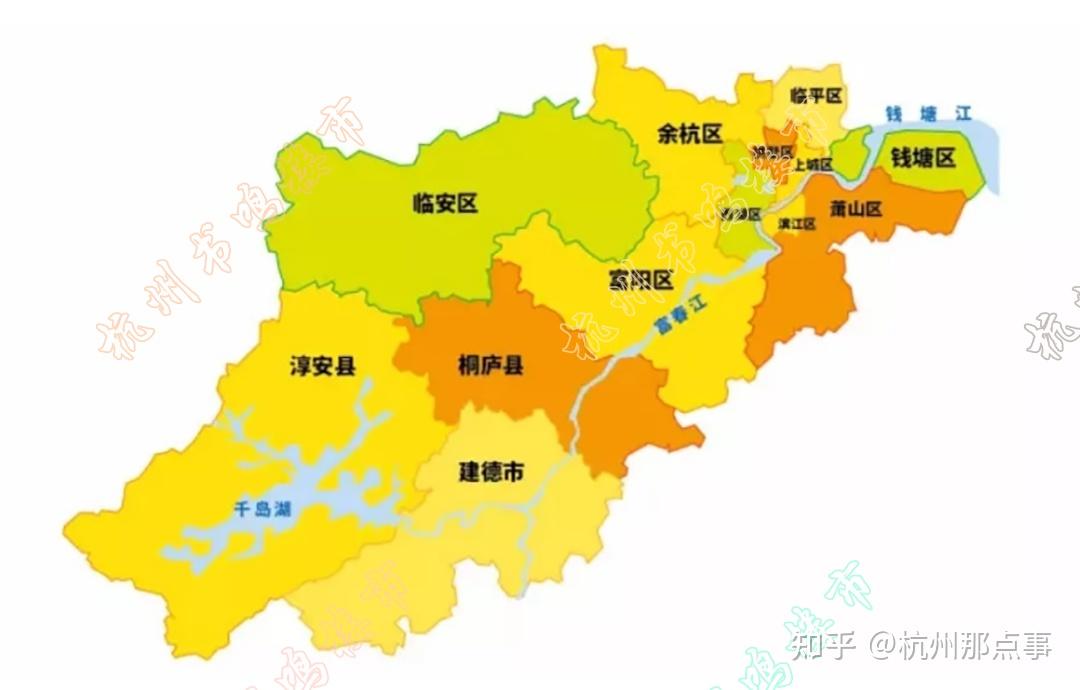 2023年杭州市各区板块限价地图 - 知乎