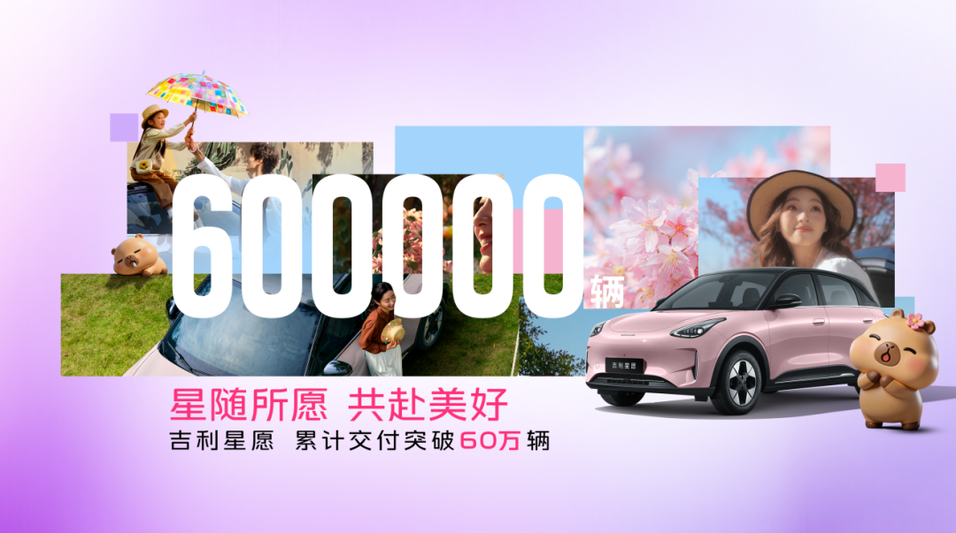 吉利星愿卖出60万辆:不做网红车,做成长销车