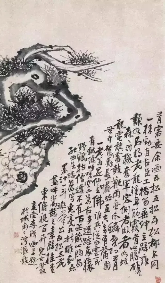 李鱓画松:怪枝横生,盘曲如龙! - 知乎
