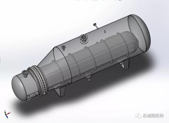 工程機械u型管換熱器液氨蒸發器3d模型圖紙