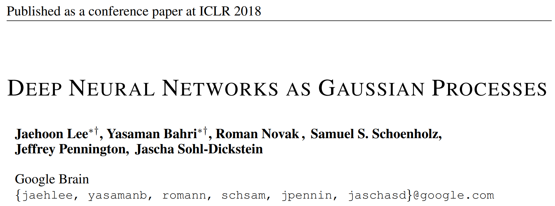 Deep Neural Networks as Gaussian Process 论文见解 - 知乎