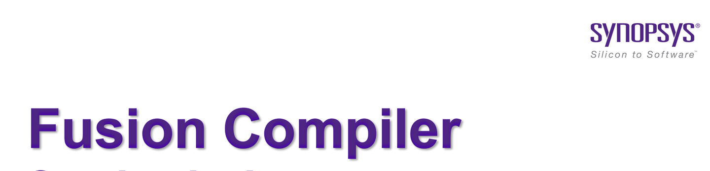 Fusion Compiler User Guide - 知乎