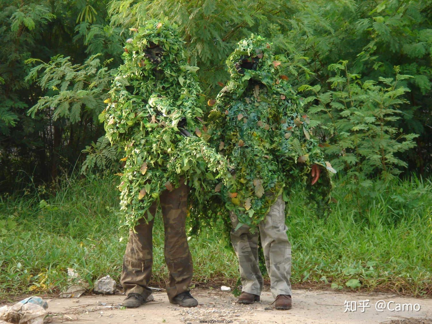 如何自制一套吉利服? - 知乎
