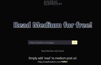 超简单两个方法,免费阅读medium优质文章 - 知乎