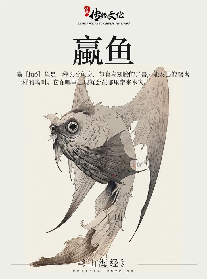 《山海经》中国神话传说上古神兽之蠃鱼 - 知乎