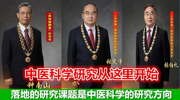 钟南山张定宇张伯礼,中医科学研究从这里开始