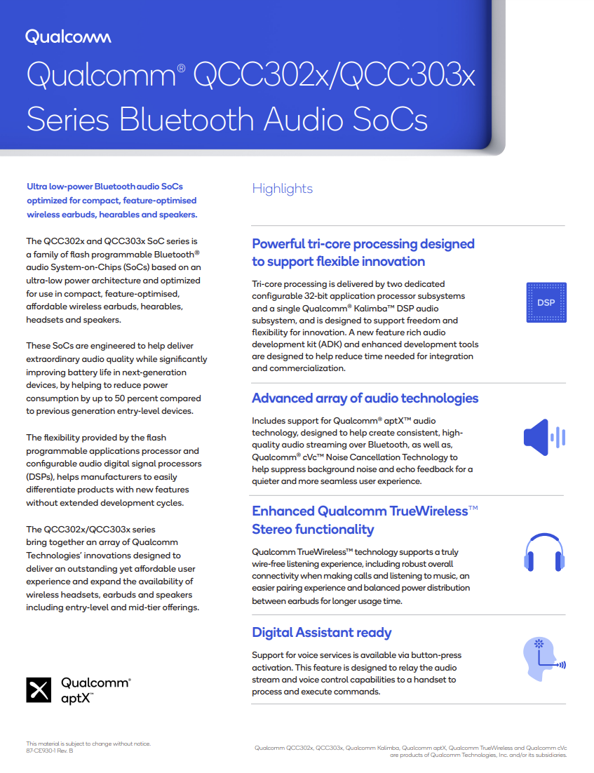 aptX自适应音频技术,cVc通话降噪,韶音新款通讯耳机采用高通QCC3024方案 - 知乎