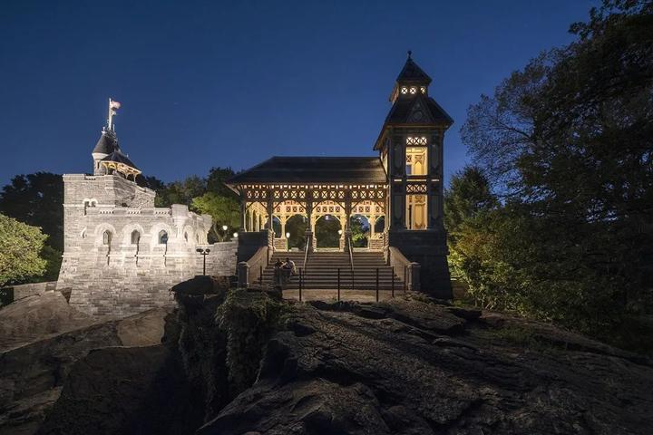 纽约中央公园眺望台城堡重新照明设计