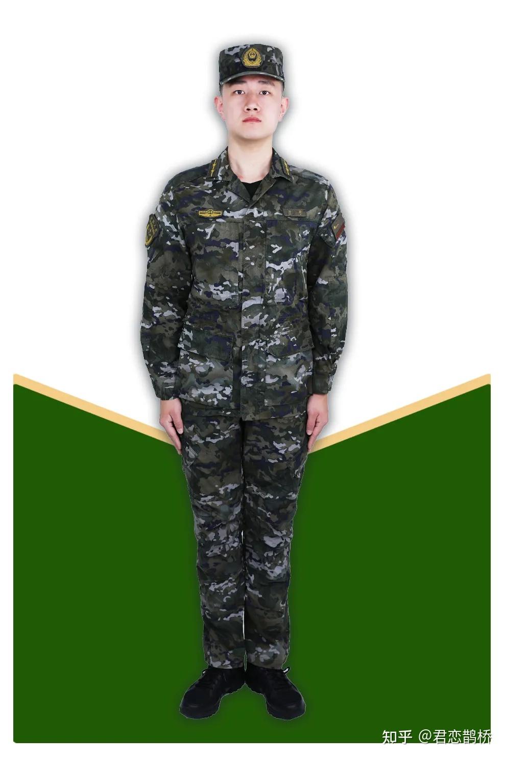 07武警士兵春秋常服 上下セット 中国人民武装警察16式】兵士用春秋制服 上着・ズボン上下セット