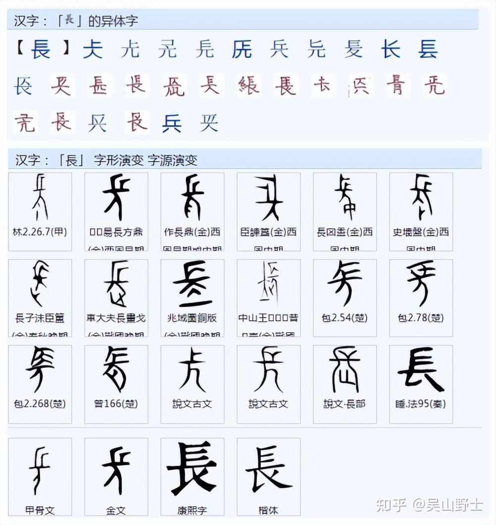 中国古代「长」字是怎样演变的？ - 知乎