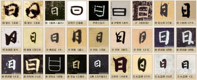 如日中天,“日”字汉字与书法写法流变 - 知乎