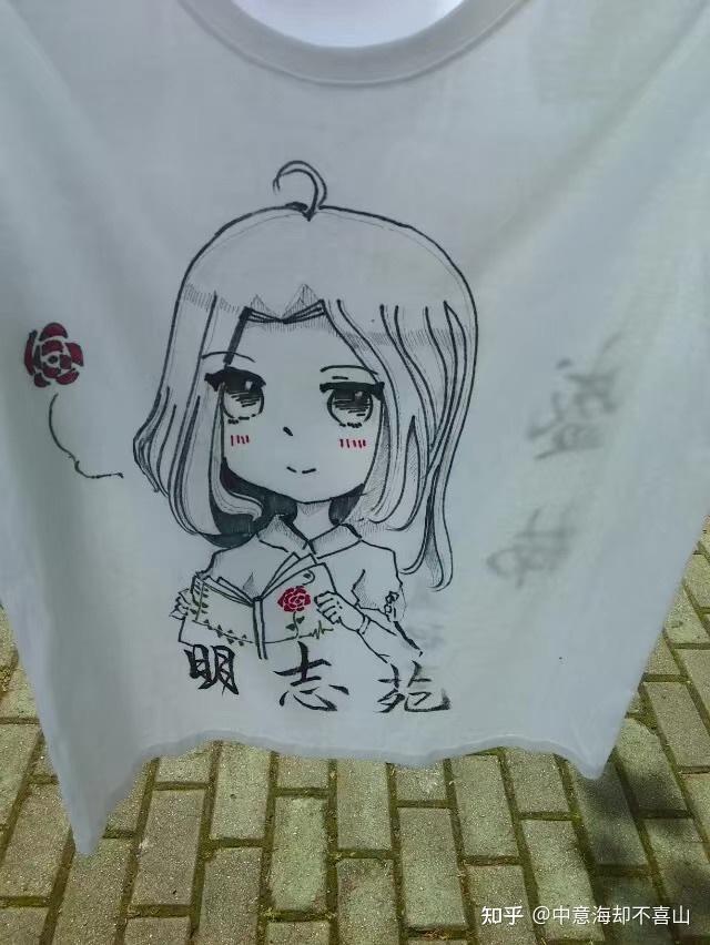 衣服上画画简单图片