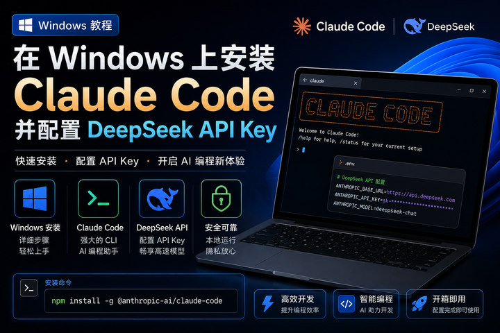 在 Windows 上安装 Claude Code 并配置 DeepSeek API Key（持久化） - 知乎