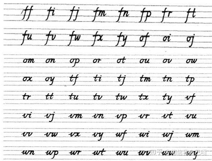 英文连写时字母笔画连接有什么讲究？ - 知乎