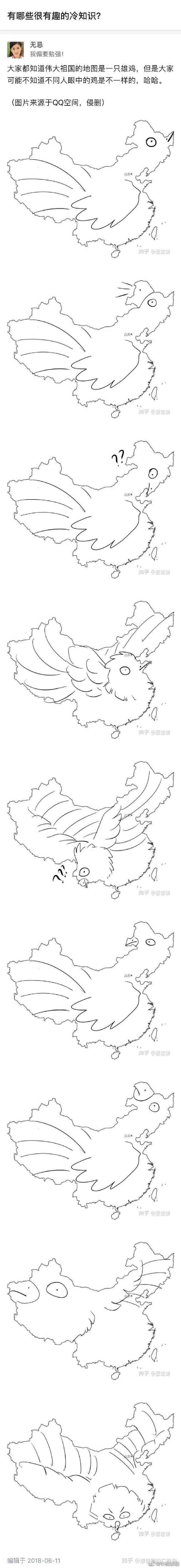 中国地图的雄鸡是什么样的?