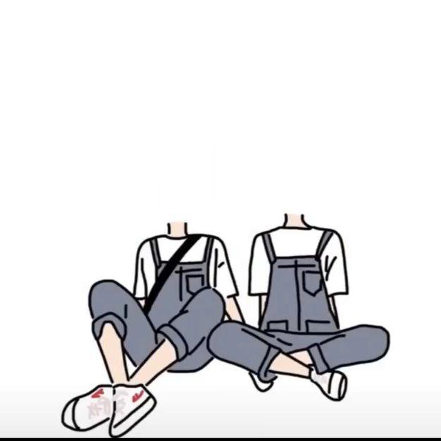 有没有好看的双人无头小人抠图素材?