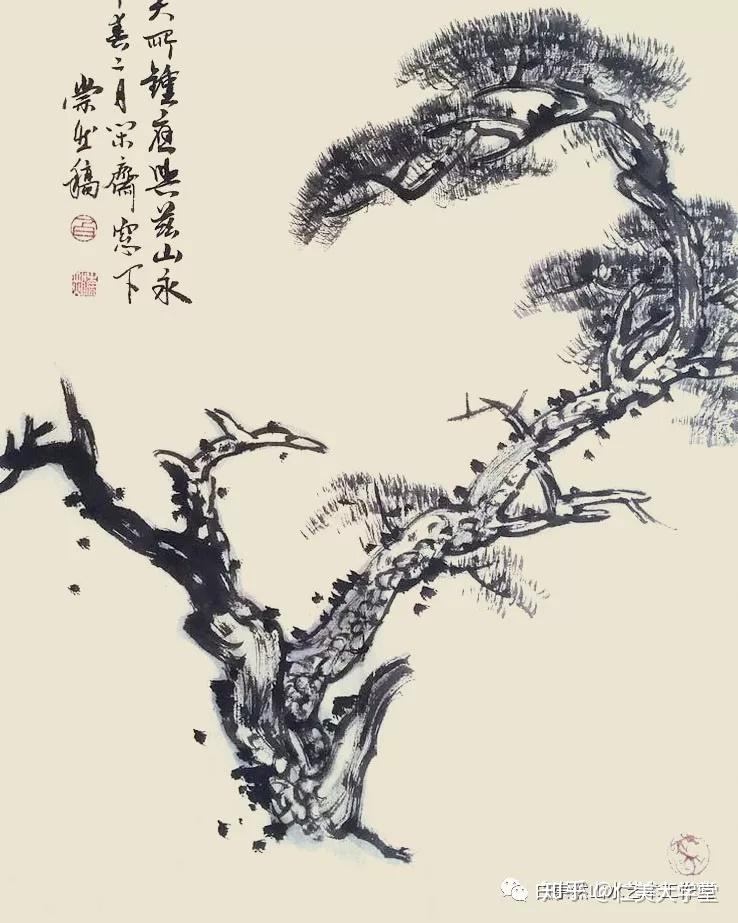 【连载】值得收藏的88种国画松树画法课稿(二) - 知乎