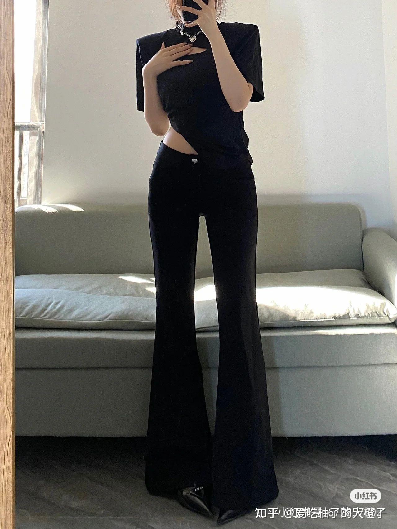 黑色的喇叭裤搭配什么鞋子好看? - 知乎