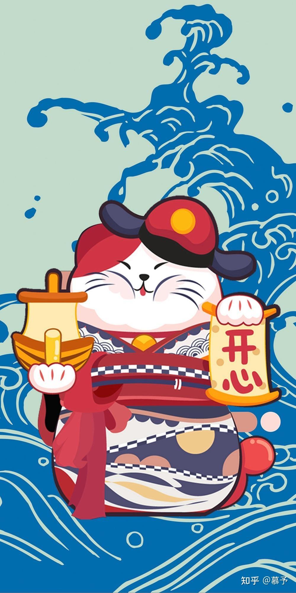 有哪些关于招财猫的手机壁纸分享?