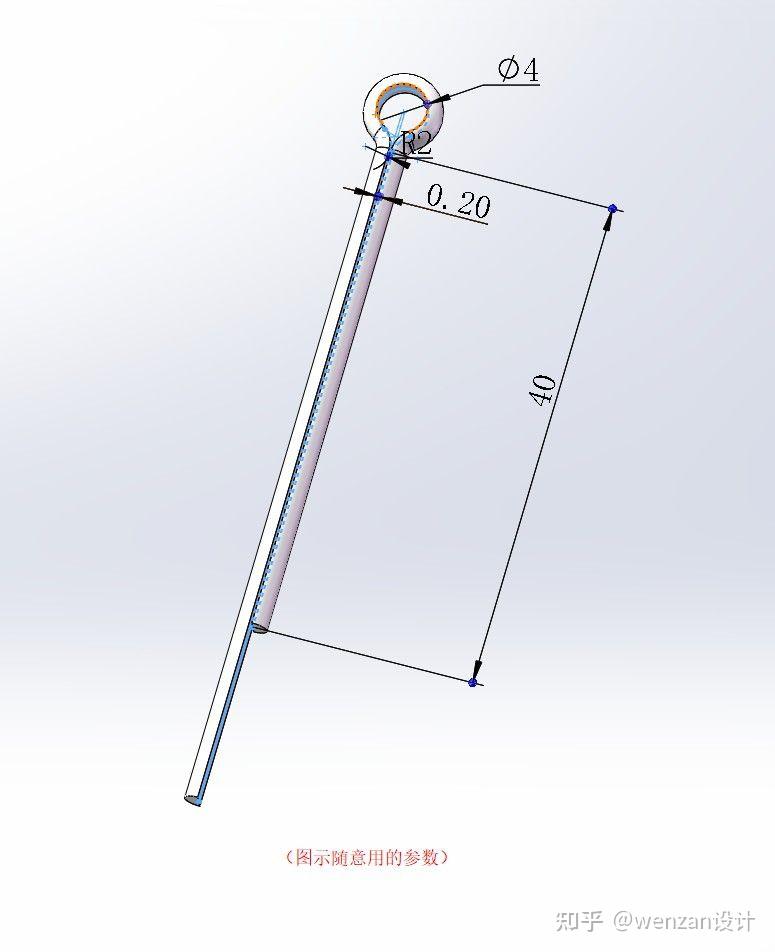 求各位大神教教solidworks开口销怎么画