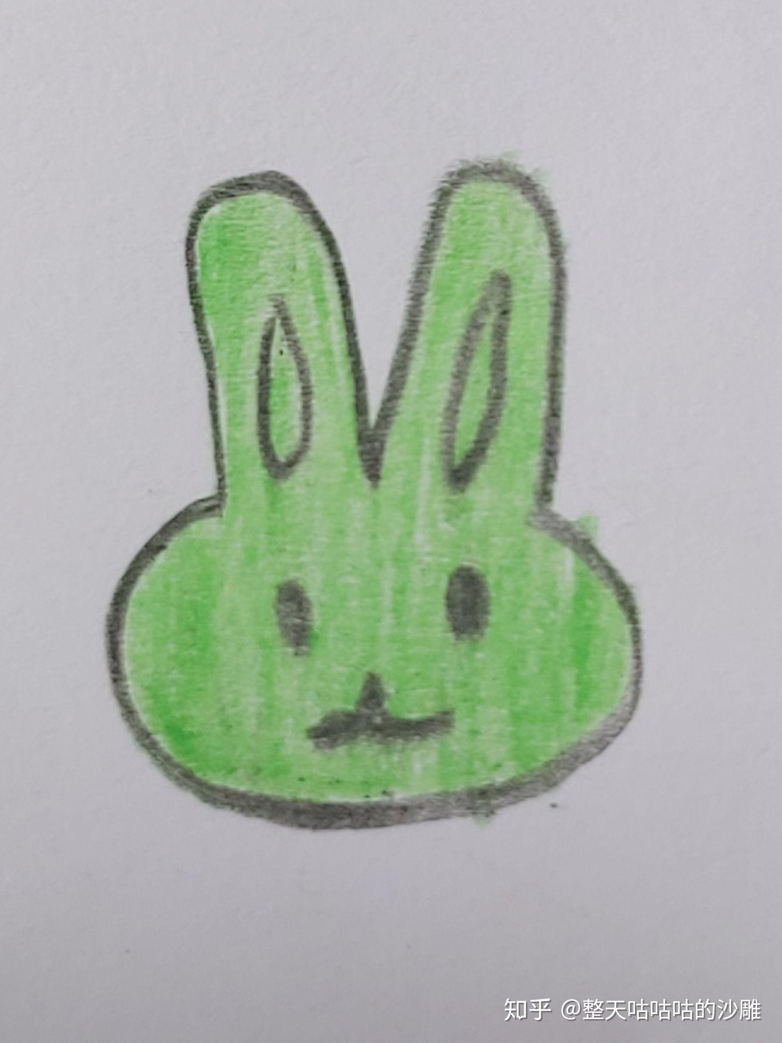 有没有顾淼画的绿色小兔子的图片啊各位
