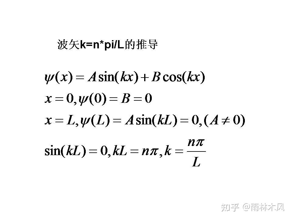 波矢k=n*pi/L的推导 - 知乎