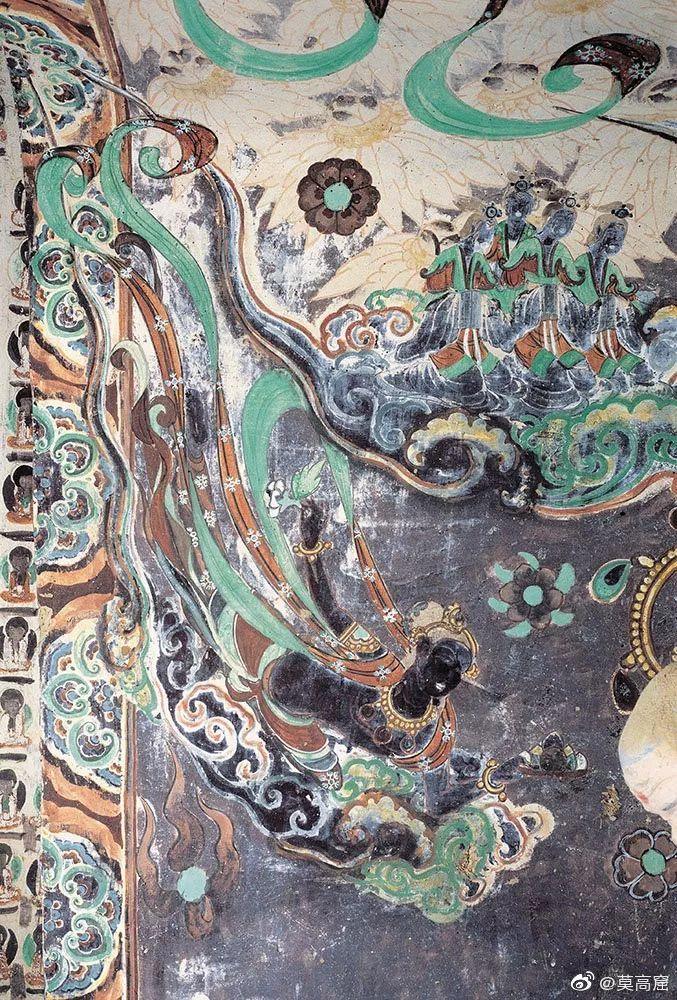 神游千年，大美敦煌】盛唐-39窟：涅槃卧佛与壁画(佛母奔丧、散花飞天