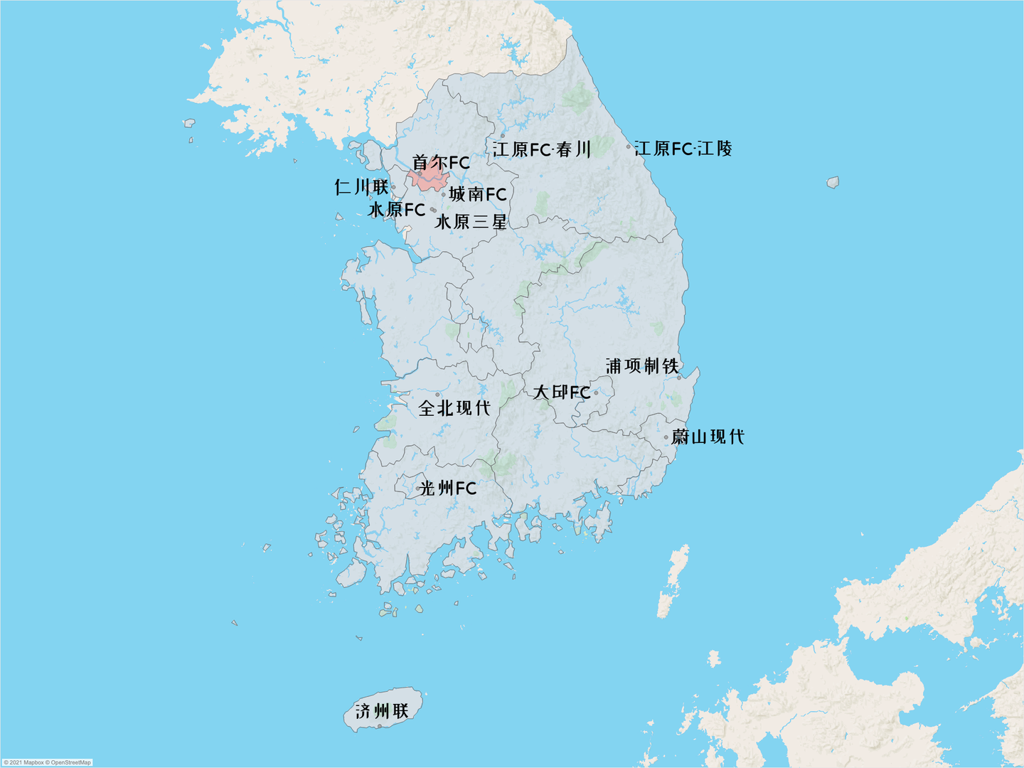 韩国k1联赛俱乐部地理分析 3 东海岸地区 知乎 韩国k1联赛俱乐部地理分析 3 东海岸地区 知乎