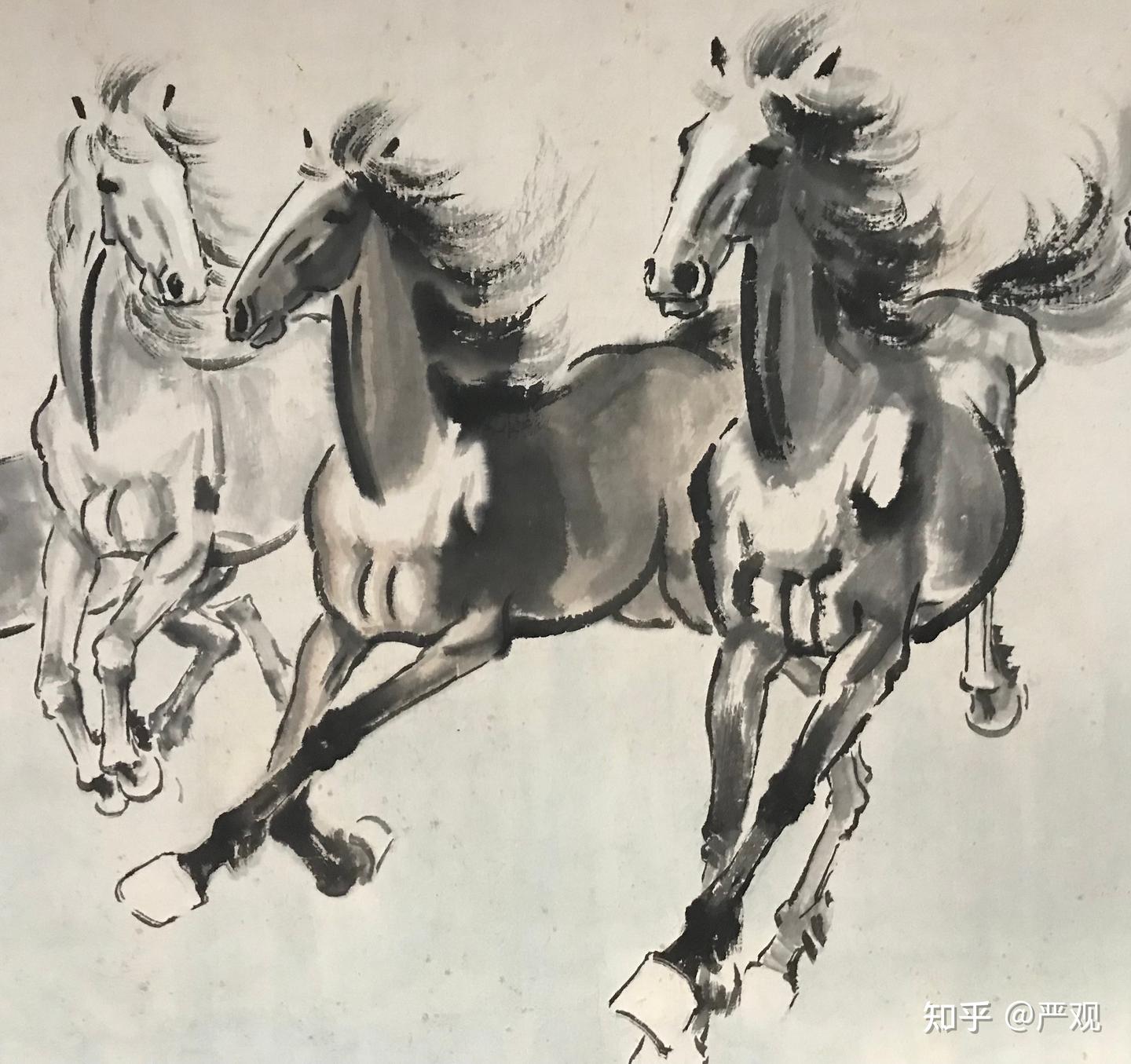 徐悲鸿《八骏图》赏析- 知乎