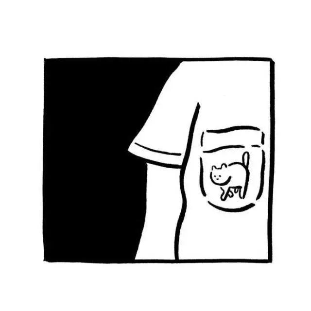 有没有类似这样白底简单黑色线条的人物图片作壁纸或者头像