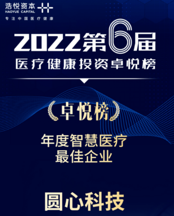 圆心科技获评“2021年度智慧医疗最佳企业”奖 - 知乎