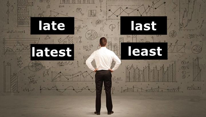 自学英语 如何区分late、last、latest、least？ 知乎