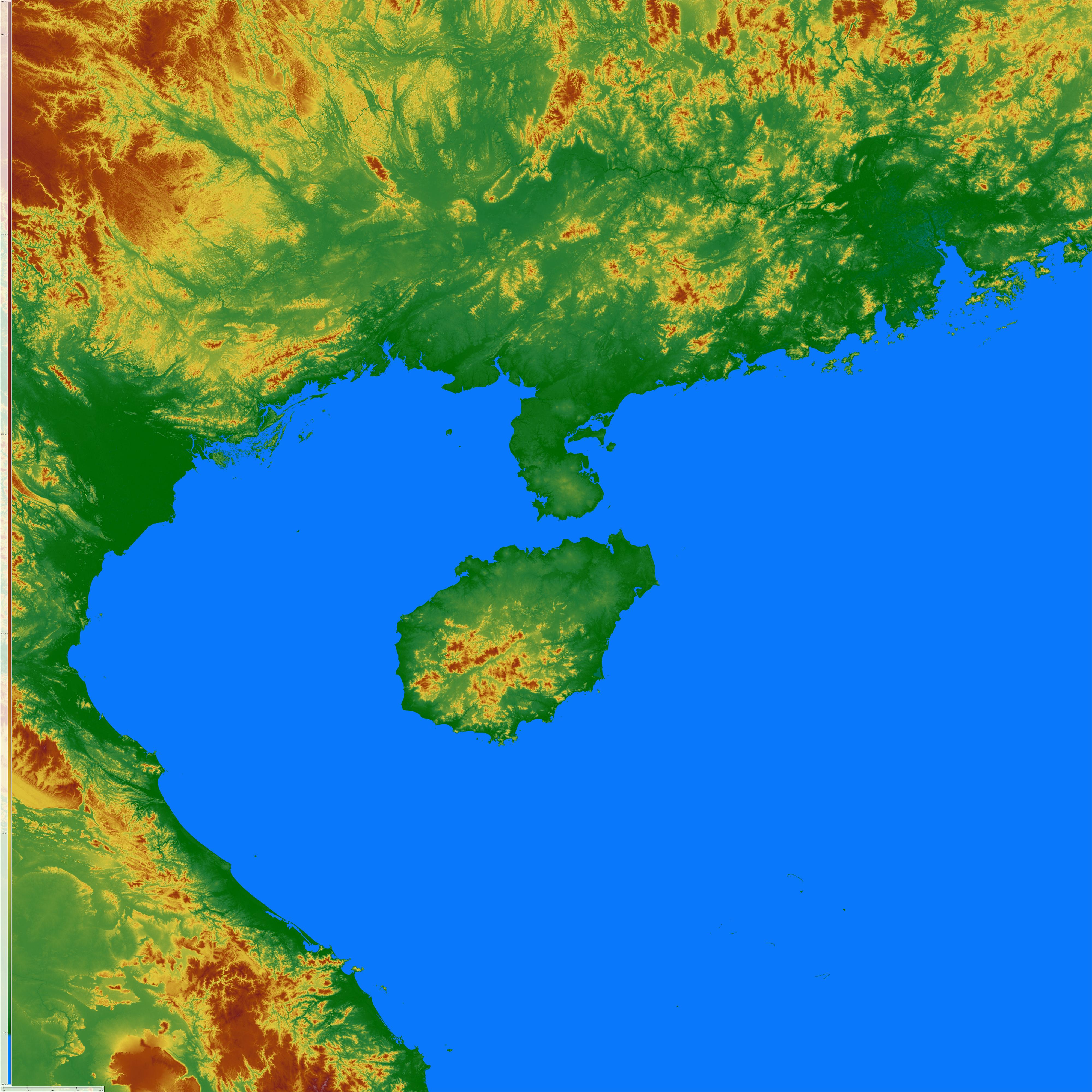 海南岛及周边地区地形图 - 知乎