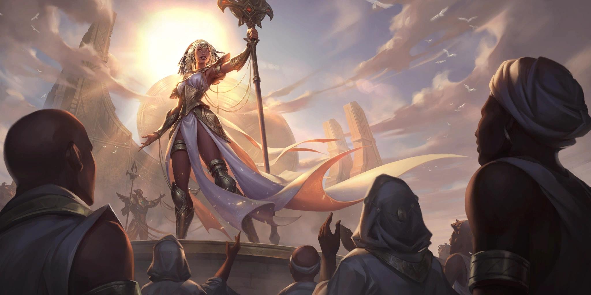 英雄联盟的背景故事里,阿兹尔是恕瑞玛的末代皇帝