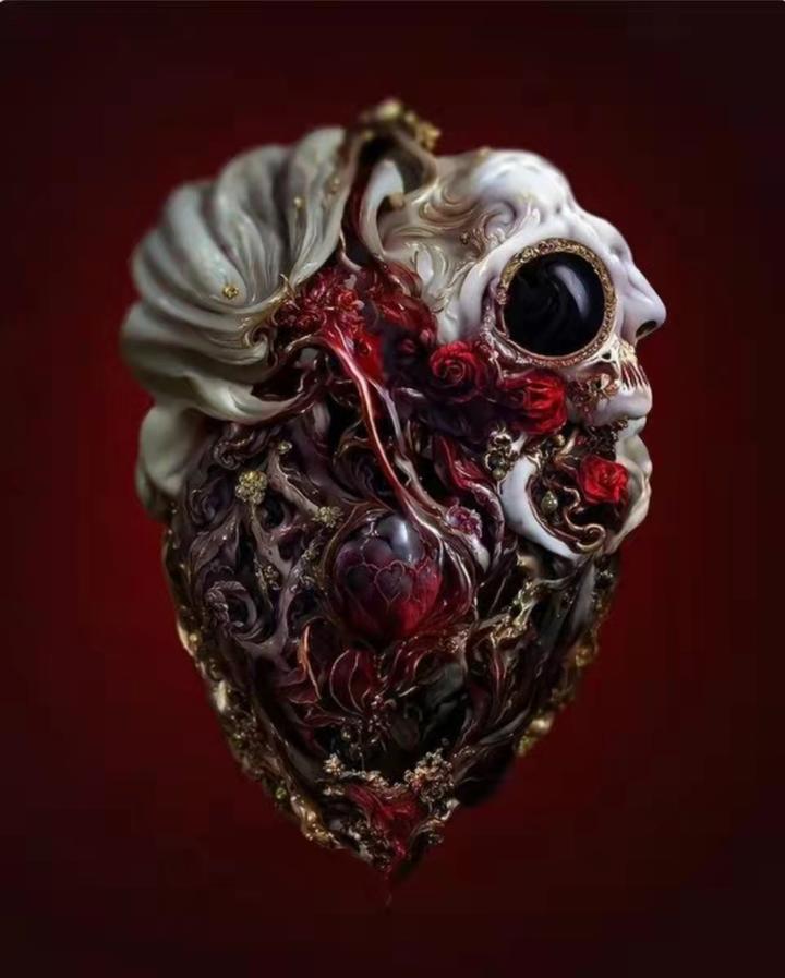 ai 绘画绝美心脏,美学欣赏