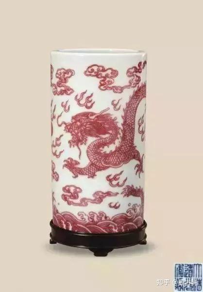 清道光時代 【大清道光年製】在銘 粉彩 琺瑯彩金彩錦雞墨彩詩文筆筒(E-70) 清道光時代 【大清道光年製】在銘 粉彩 琺瑯彩金彩錦雞