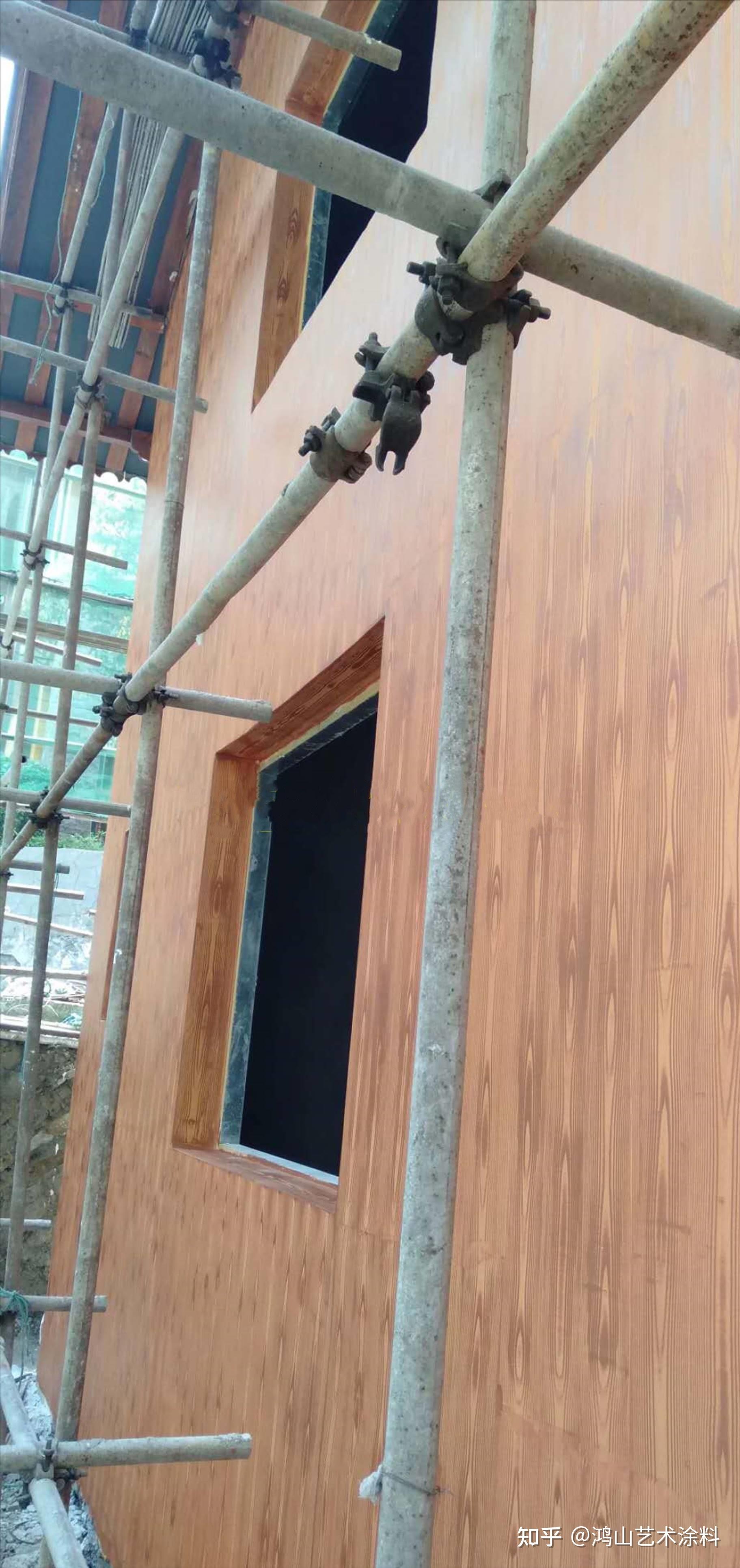 外墙仿木纹常见做法-外墙做木纹漆施工步骤详解 - 知乎