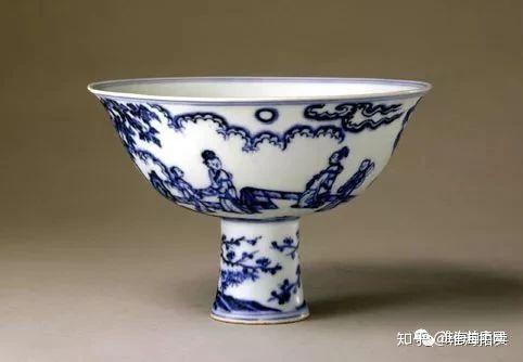 中國古陶磁器　清朝 青花椀 v2-