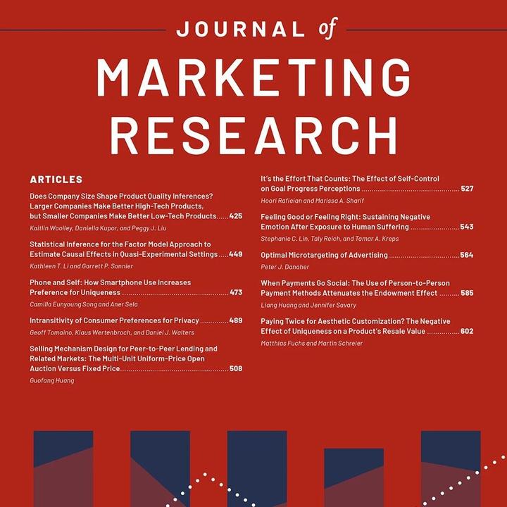 新刊速递 |《Journal of Marketing Research》2024年第1期2月刊 目录 及 内容提要 - 知乎