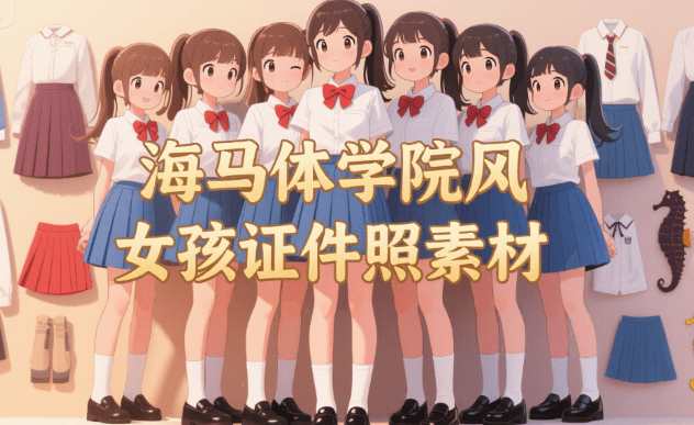 海马体学院风女孩西装证件照素材！这也太美啦，自制证件照或者影楼均可使用，72款PSD素材安排上-俊享空间 | 一站式免费资源社区 - 海量软件 / 源码 / 项目 / 壁纸 / 游戏等免费获取