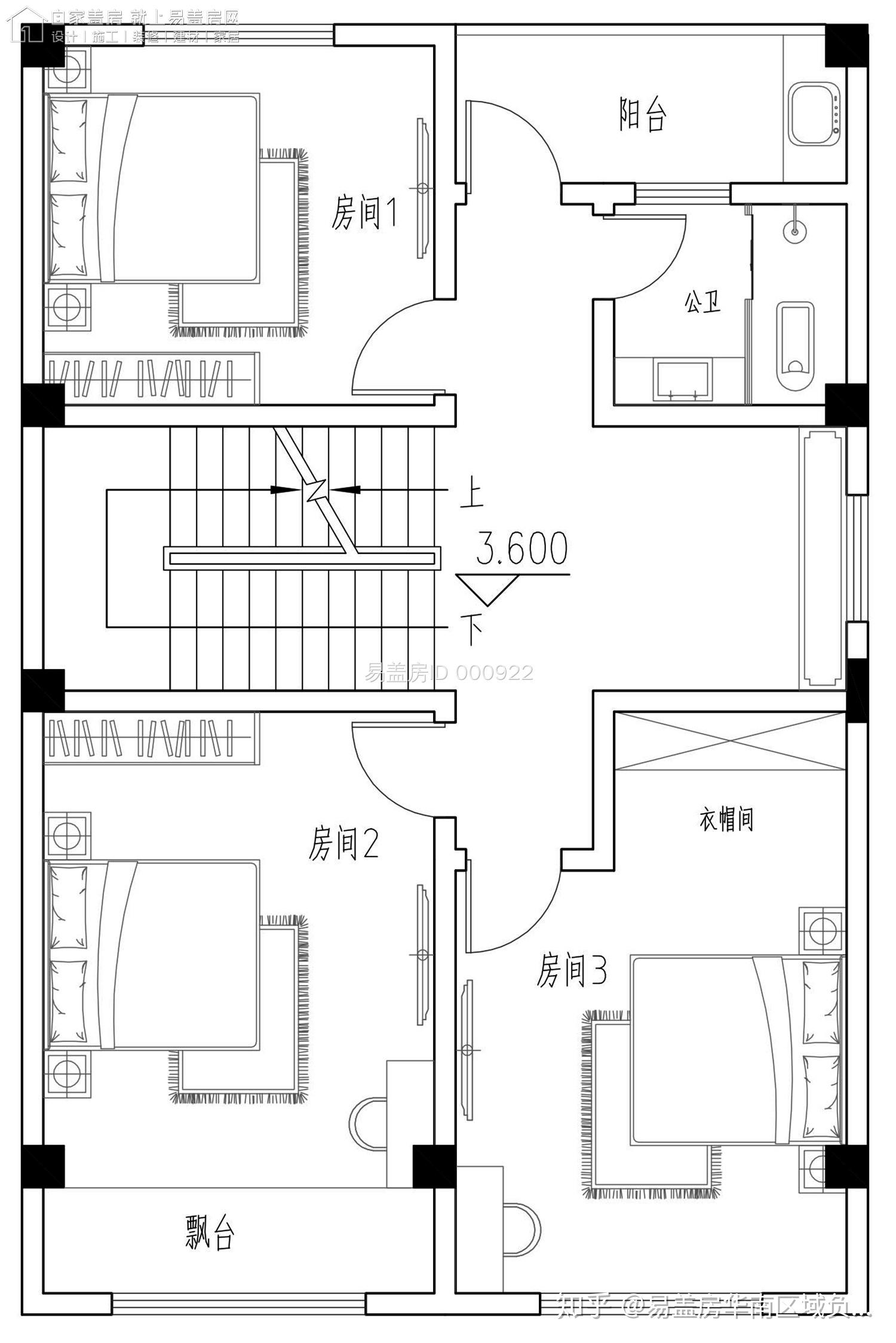 坐北朝南农村吉宅图纸图片