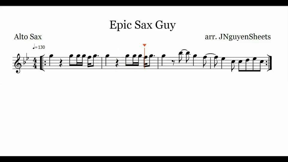 求epicsaxguy五线谱